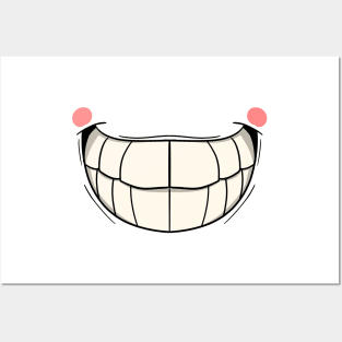 Super Wide Smile  - Face Mask Posters and Art